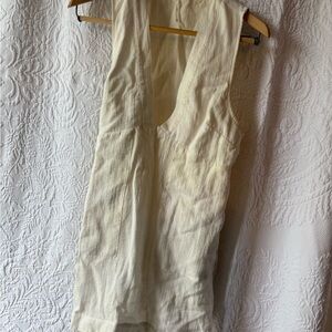 Free People Cream Sleeveless Jumpsuit